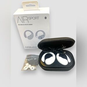 Airbuds AIR Sport True Wireless Earbuds White Charging Case Open Box